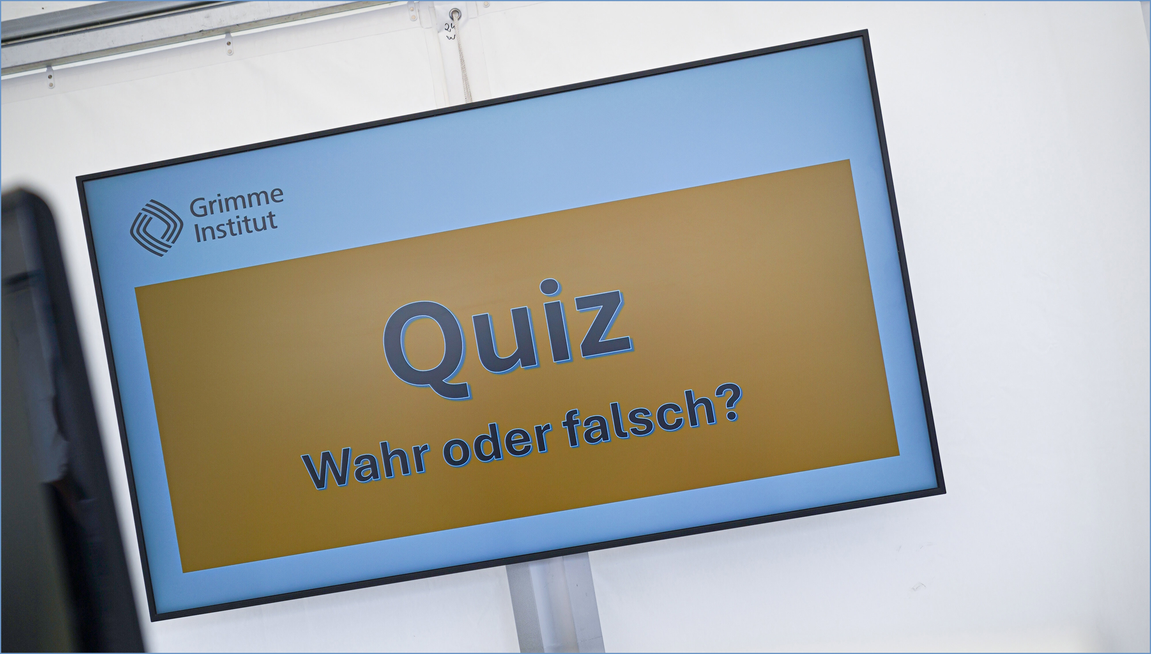 Bildschirm mit dem Wort Quiz