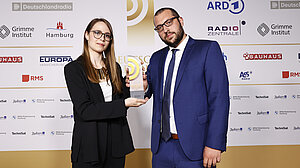 Sonderpreis des Beirats, Übergabe an Laura Mertens und Jens Voss von Radio Wuppertal