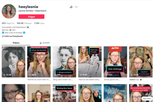 Screenshot des TikTok-Kanals der Historikerin Leonie Schöler (@heeyleonie) 